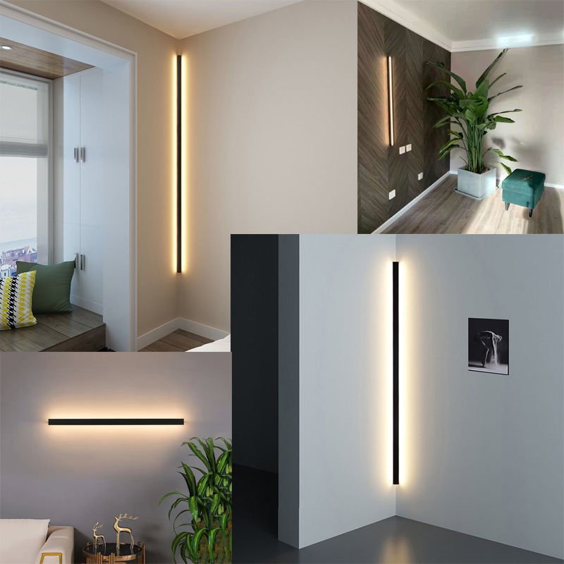 Minimalist Long Wall Bedroom Bedside Lamp - Hearth & Lume
