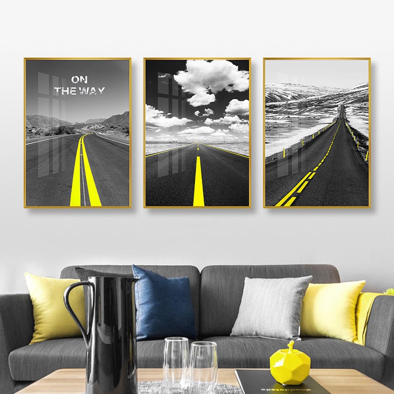 Abstract living room painting - Hearth & Lume