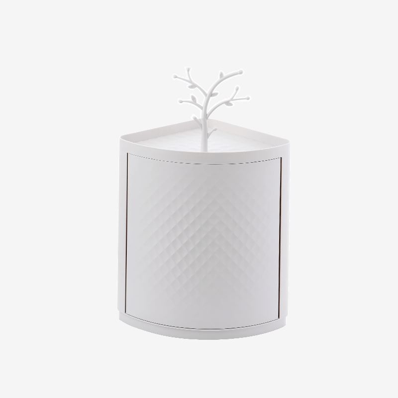 Rotatable Bathroom Makeup Organizer Corner Plastic Wall Mounted Storage Rack Box - Hearth & Lume