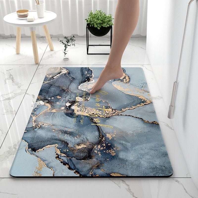 Bathroom Diatom Mud Absorbent Pad Household Marbling Washable - Hearth & Lume