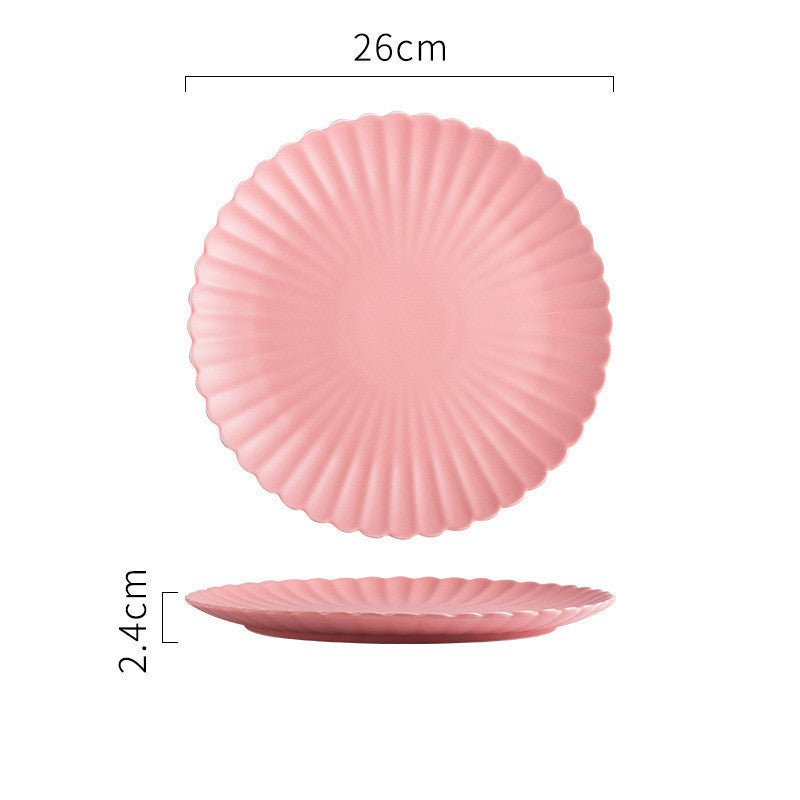 Creative Simple Solid - color Ceramic Plate - Hearth & Lume