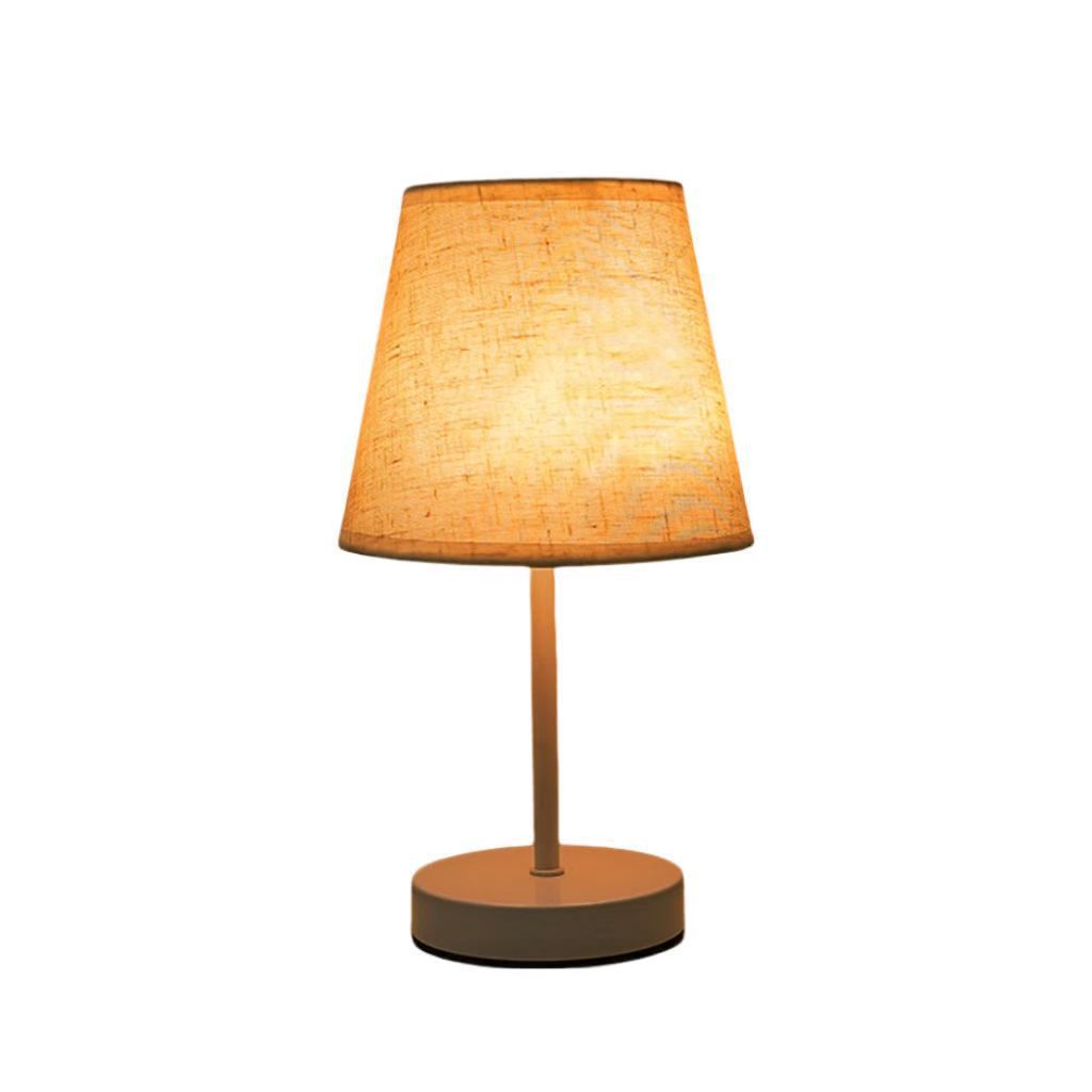 Solid Wood Fabric Iron Lamp Bedroom Bedside Lamp - Hearth & Lume
