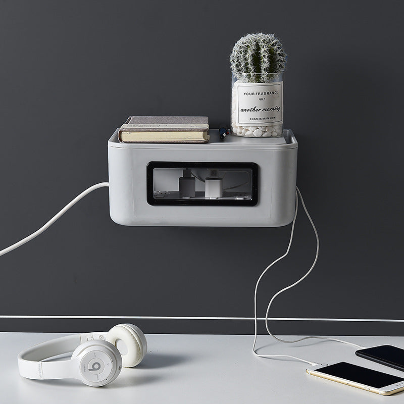 Home Wall Mounted Router Wire Storage Organizer Box