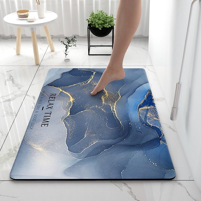 Bathroom Diatom Mud Absorbent Pad Household Marbling Washable - Hearth & Lume