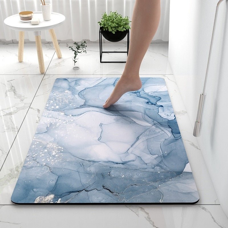 Bathroom Diatom Mud Absorbent Pad Household Marbling Washable - Hearth & Lume