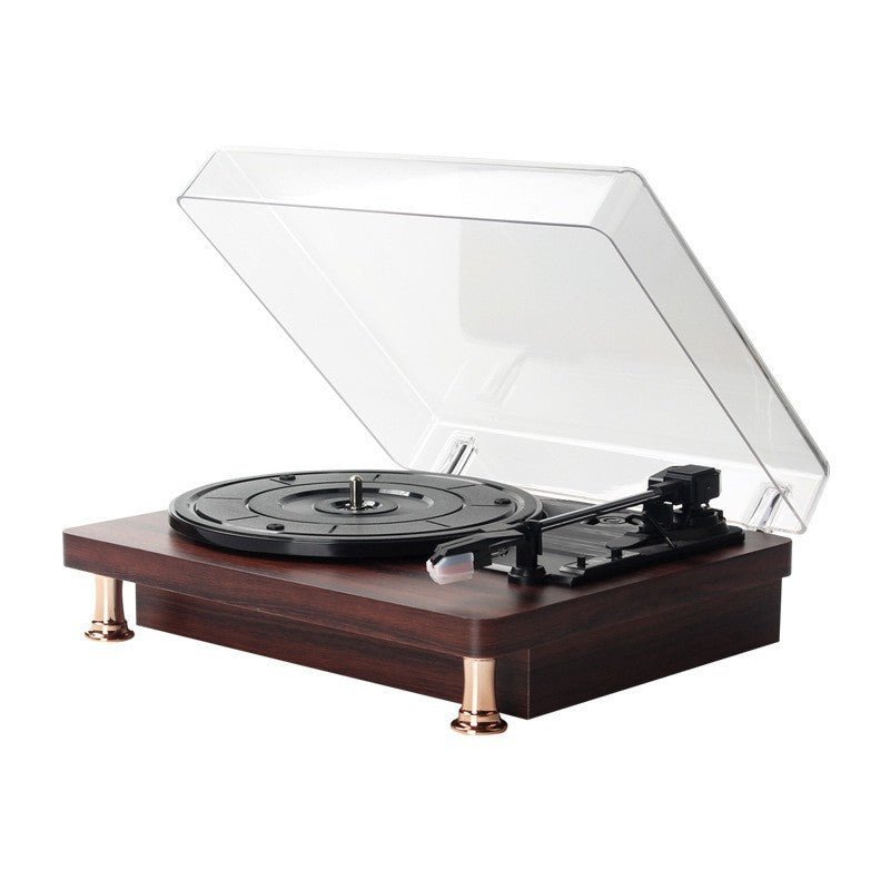 Vinyl Record Player Retro Mahogany Texture Phonograph - Hearth & Lume
