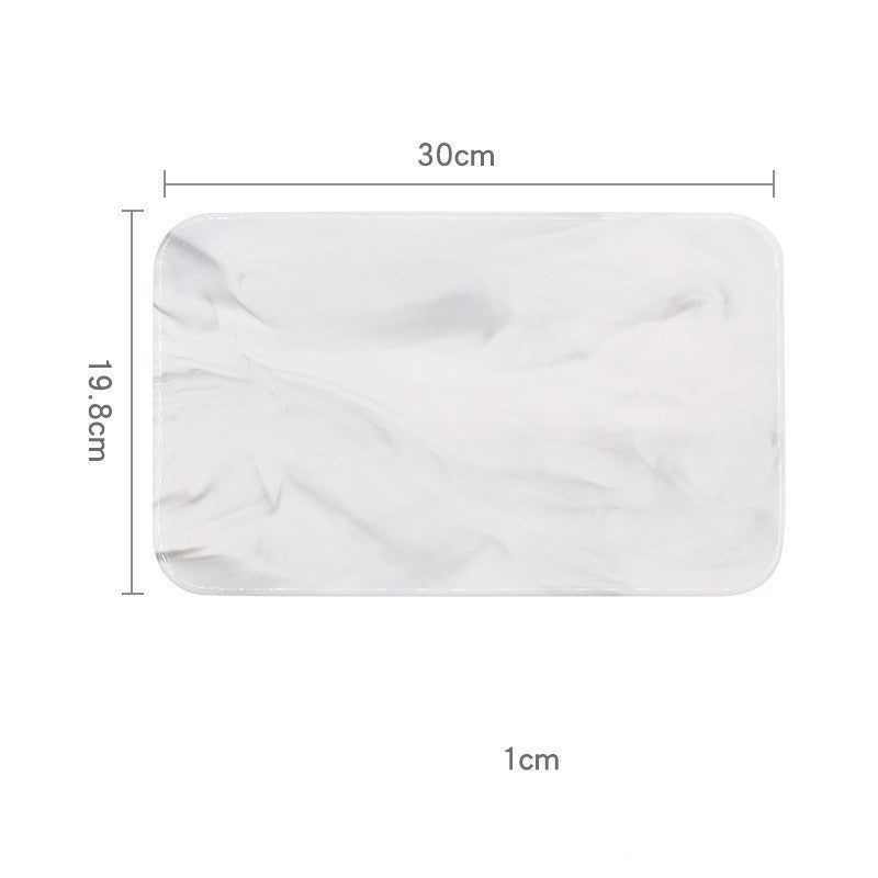 Nordic Simple Marbled Ceramic Tray - Hearth & Lume