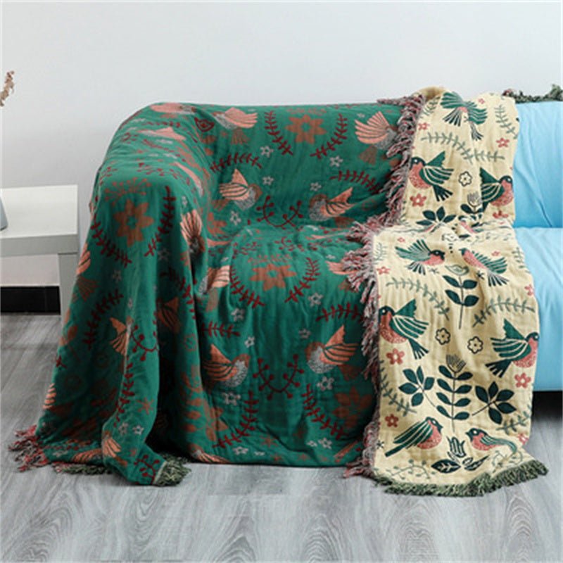 Bohemian Cotton Four Seasons Sofa Cover Blanket - Hearth & Lume