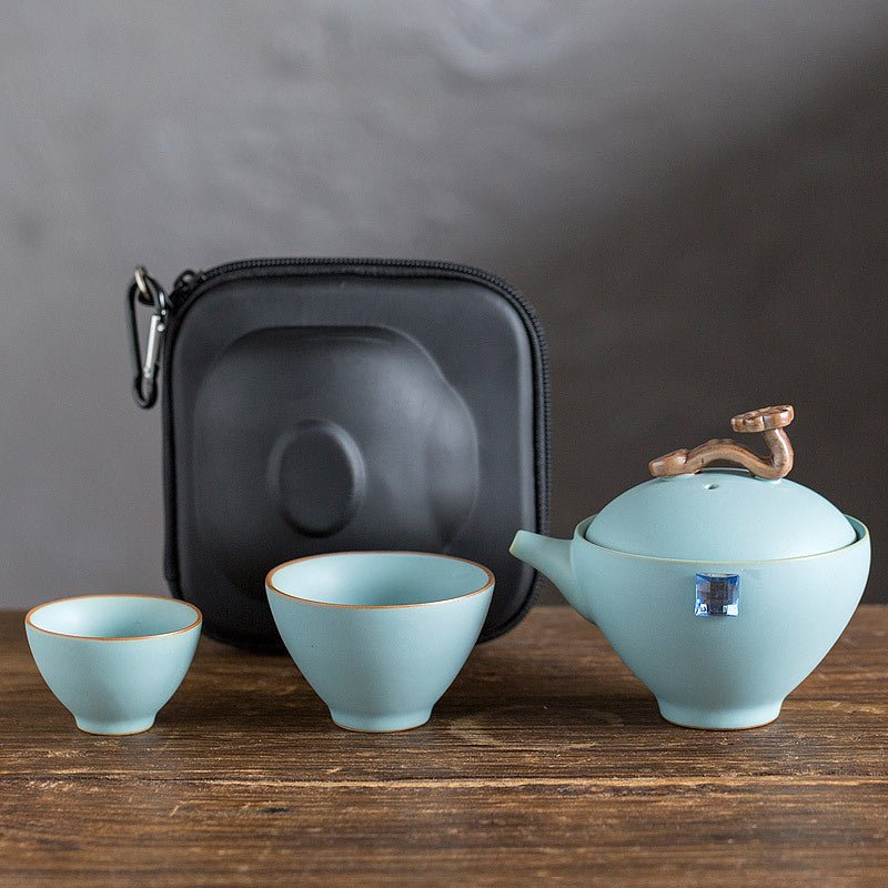 Convenient travel tea set 2 cups per pot - Hearth & Lume