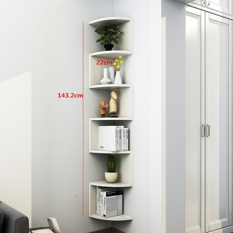 Wall Corner Shelf Corner Bookshelf Shelf Living Room Decoration Shelf Corner Wall Shelf Storage Rack - Hearth & Lume