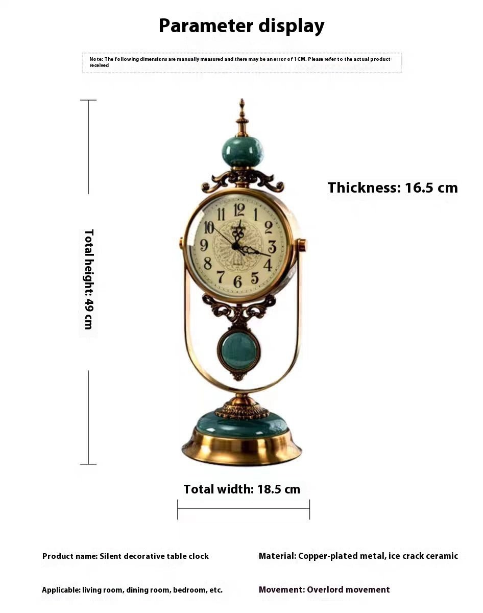 American Retro Clock Living Room European Entry Lux Home - Hearth & Lume