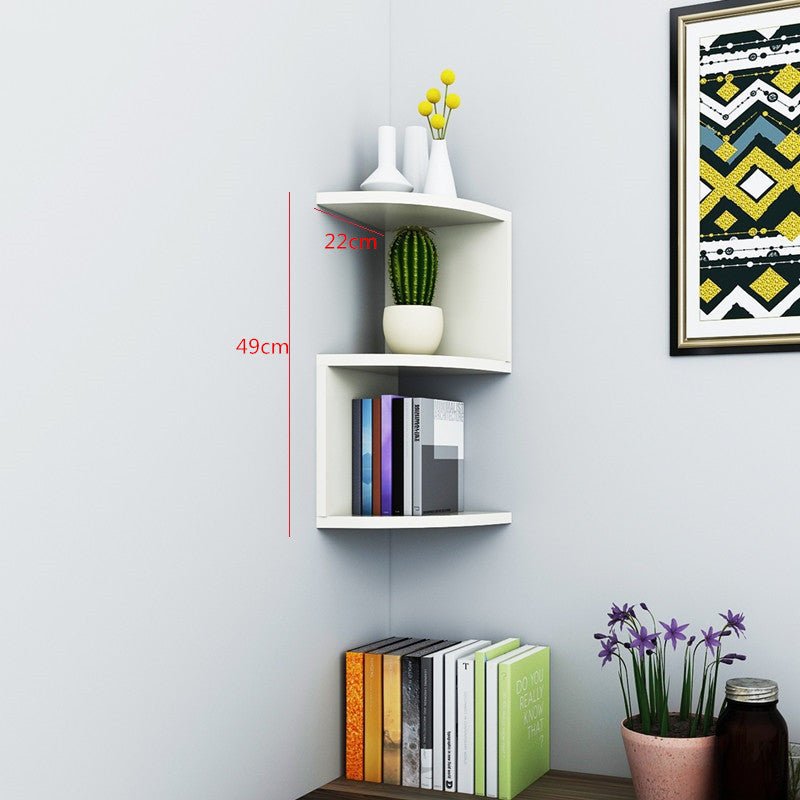 Wall Corner Shelf Corner Bookshelf Shelf Living Room Decoration Shelf Corner Wall Shelf Storage Rack - Hearth & Lume