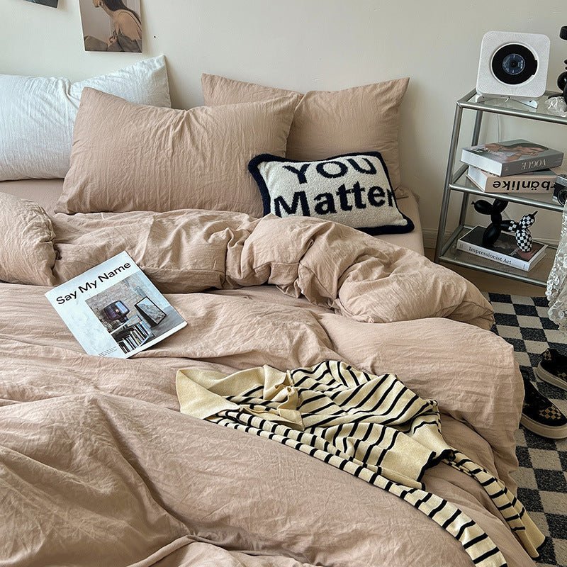 Super Soft Pleated Bed Sheet Quilt Cover - Hearth & Lume
