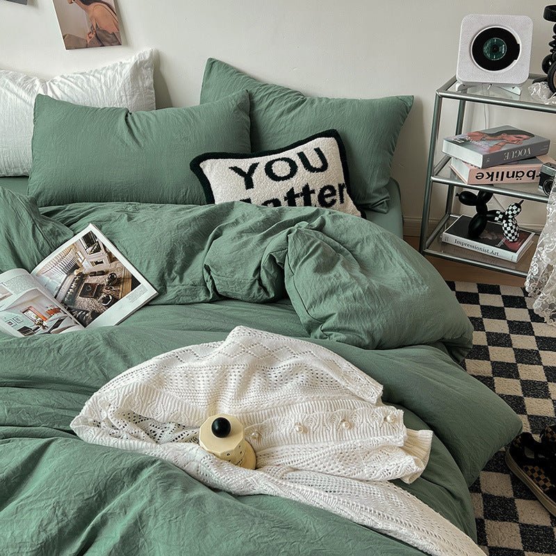 Super Soft Pleated Bed Sheet Quilt Cover - Hearth & Lume