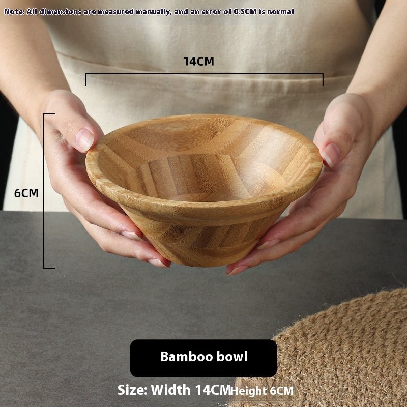 Wooden Dough Basin Thick Bamboo Bowl - Hearth & Lume