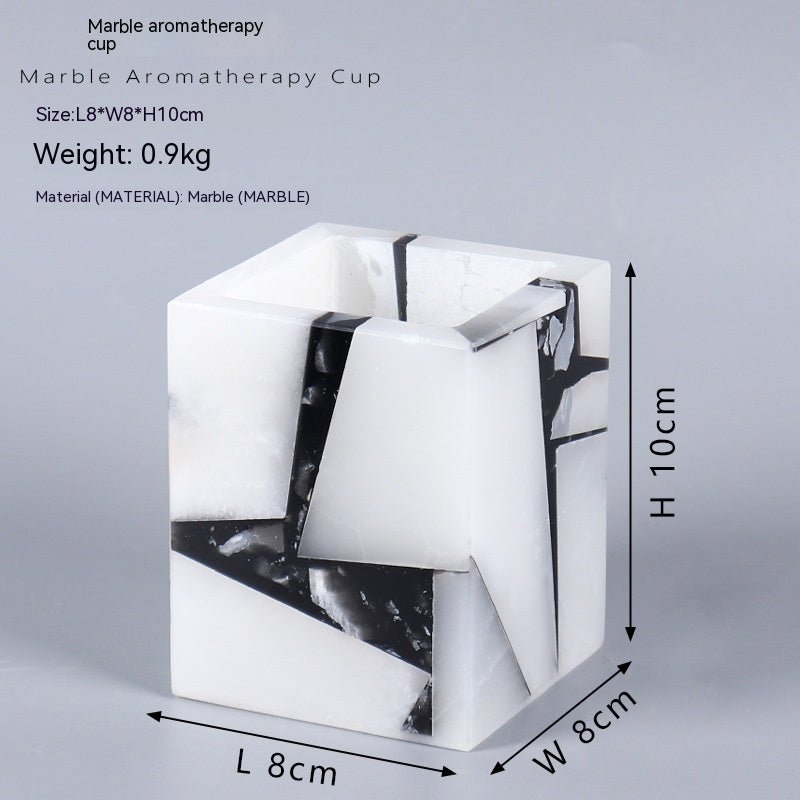 Marble Aromatherapy Candle Cup Container Candlestick Table Decorations - Hearth & Lume