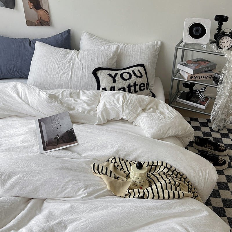 Super Soft Pleated Bed Sheet Quilt Cover - Hearth & Lume