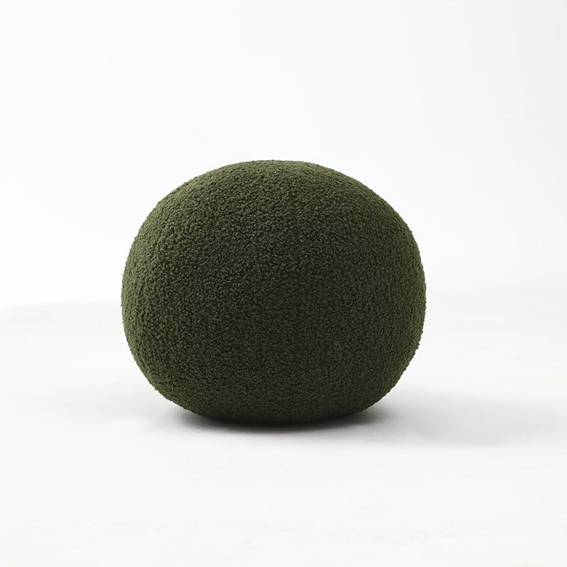 Round Velvet Soft Ball Sofa Pillow On Bay Window Bed - Hearth & Lume