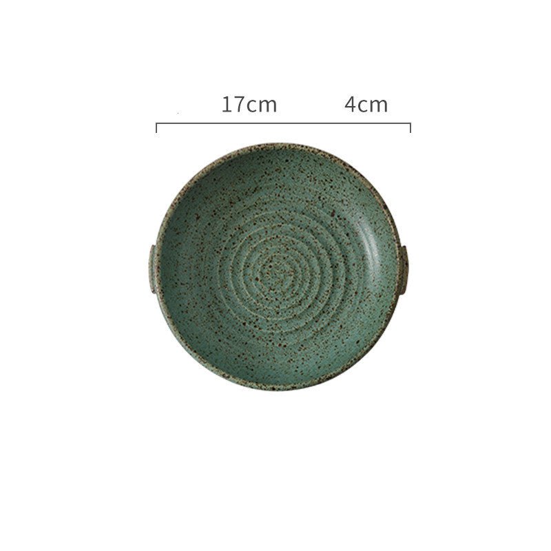 Japanese Binaural Plate Handmade Stoneware Cutlery Set - Hearth & Lume