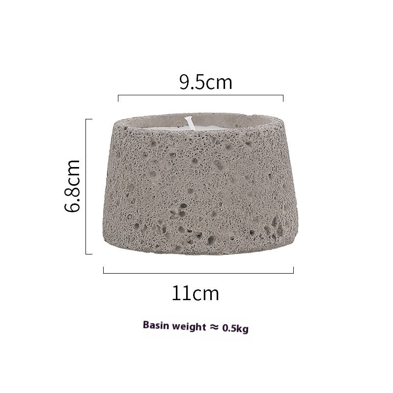 Home Decorative Crafts Candle Holder Cement Aromatherapy Candle Cup - Hearth & Lume