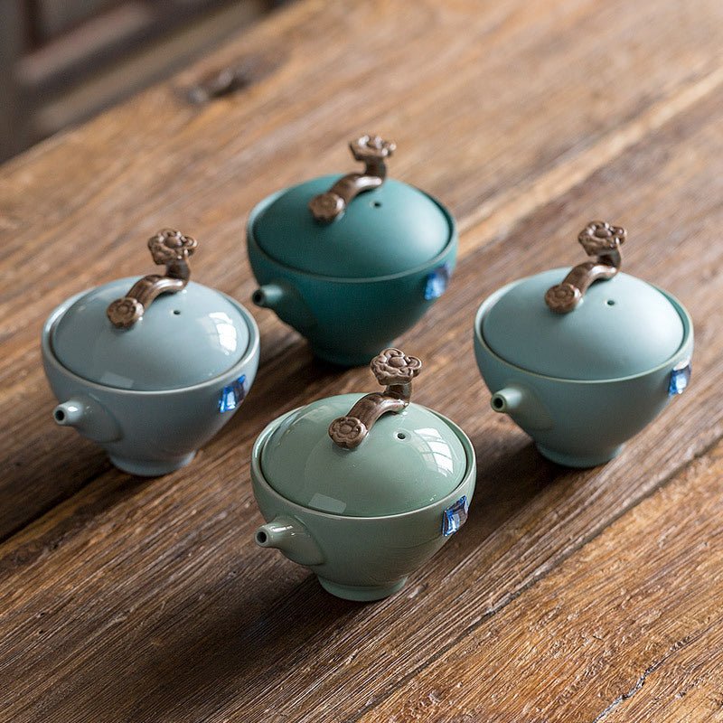 Convenient travel tea set 2 cups per pot - Hearth & Lume
