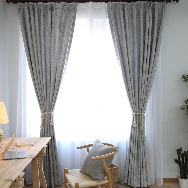 Solid color modern simple thick cotton curtain fabric - Hearth & Lume