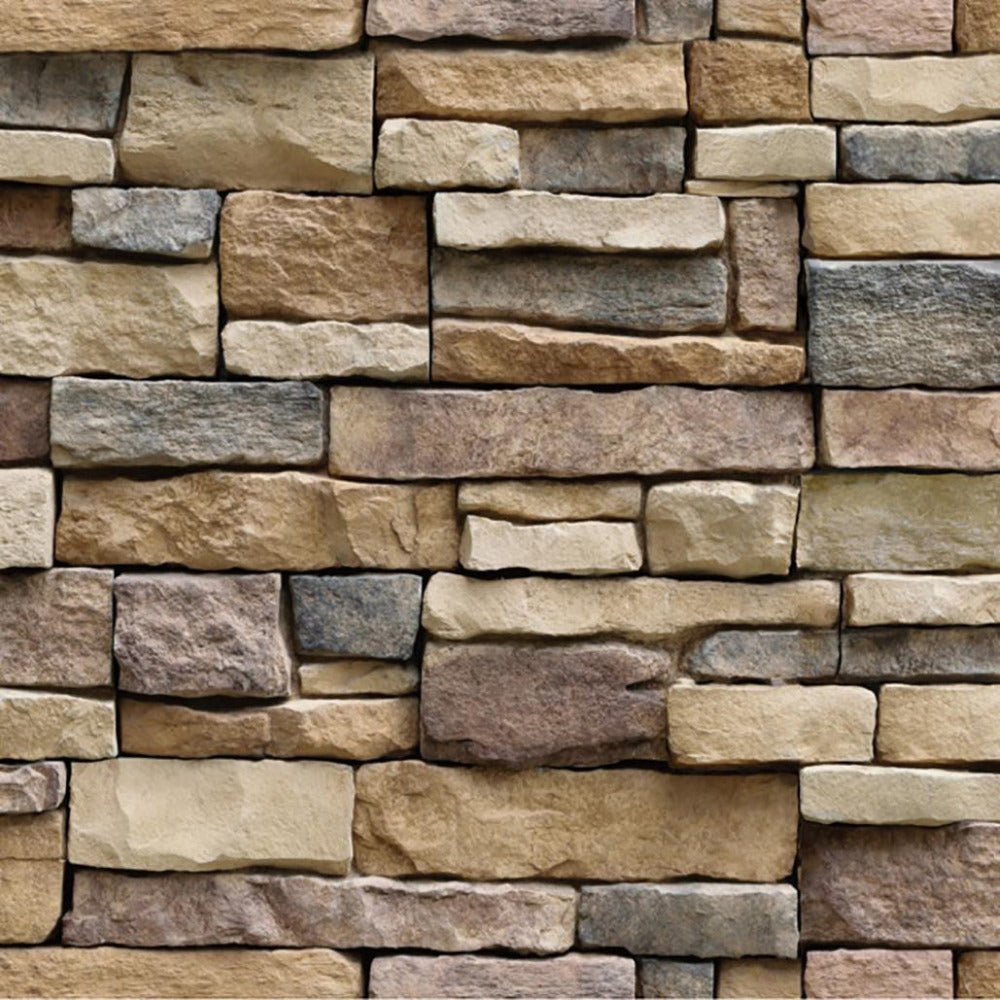 Stickers My House 3D Wall Paper Brick Stone Rustic Effect - Hearth & Lume