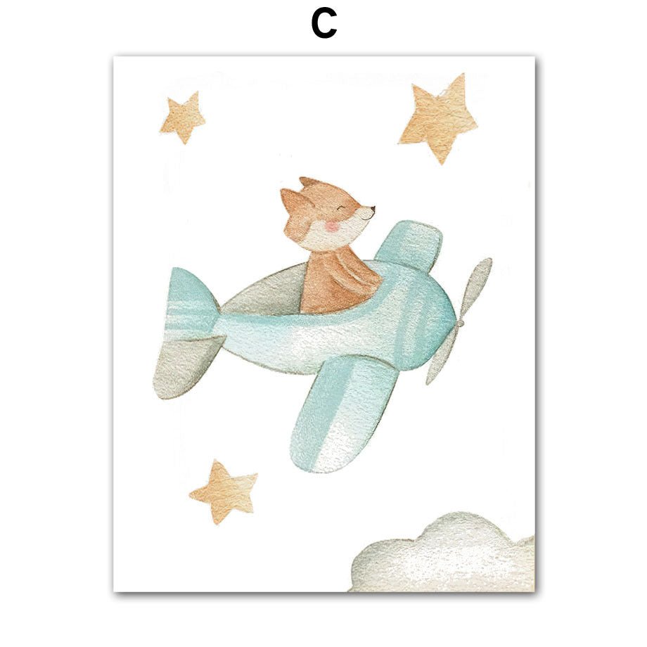 Children's Room Wall Decor Art Canvas Painting Scandinavian Poster - Hearth & Lume