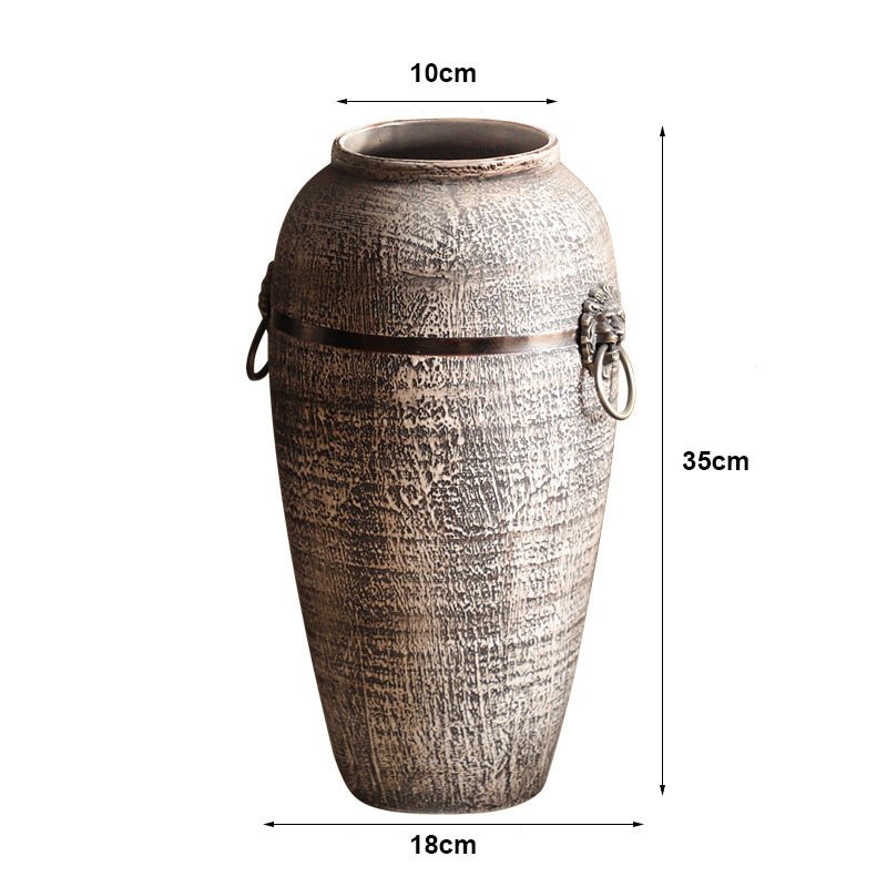 Simple Modern Retro Ceramic Dried Flower Vase - Hearth & Lume