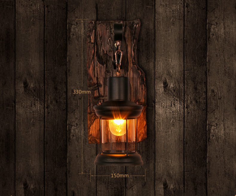 Distressed retro wall lamp - Hearth & Lume