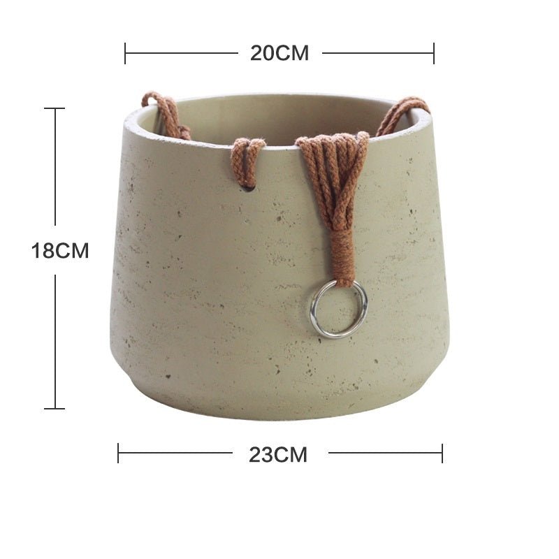 Nordic Wall Hanging Cement Hanging Flower Pot - Hearth & Lume