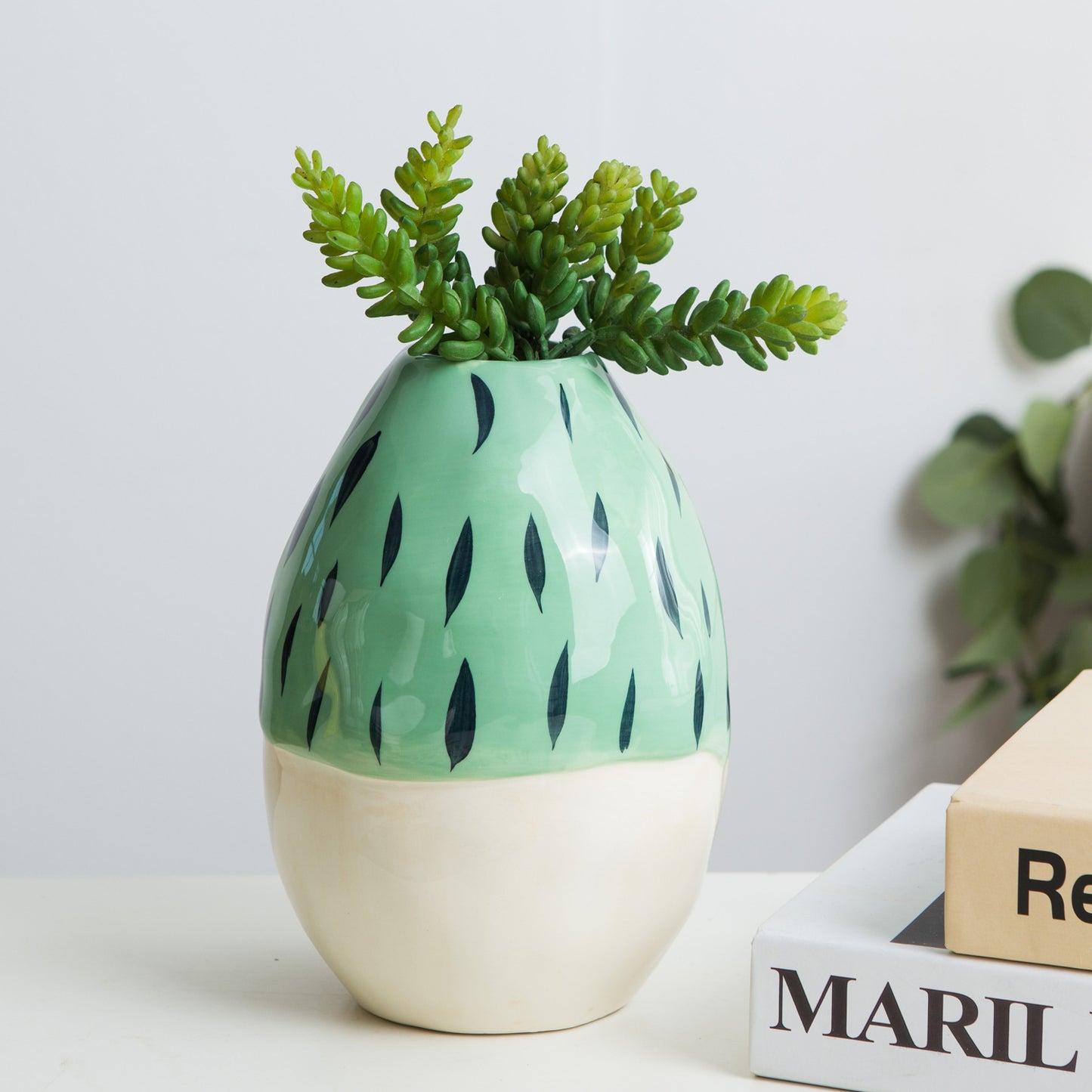Ceramic Art Face Vase Living Room - Hearth & Lume