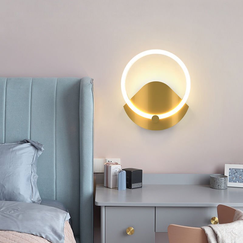 Creative Wall Lamp Simple Modern Bedroom Bedside Lamp - Hearth & Lume