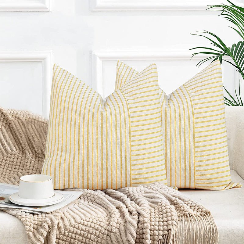 Modern Decorative Striped Canvas Pillow Cover Home Home Sofa Bedroom Cushion - Hearth & Lume