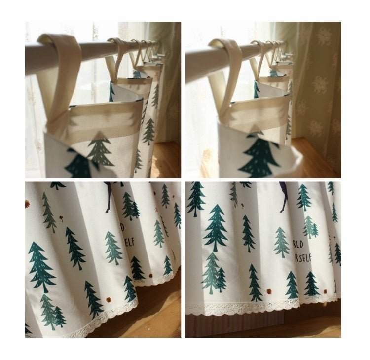 Kitchen fabric short curtains - Hearth & Lume