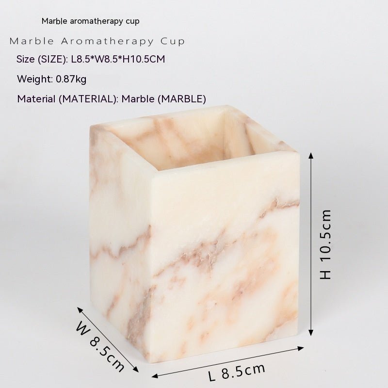 Marble Aromatherapy Candle Cup Container Candlestick Table Decorations - Hearth & Lume
