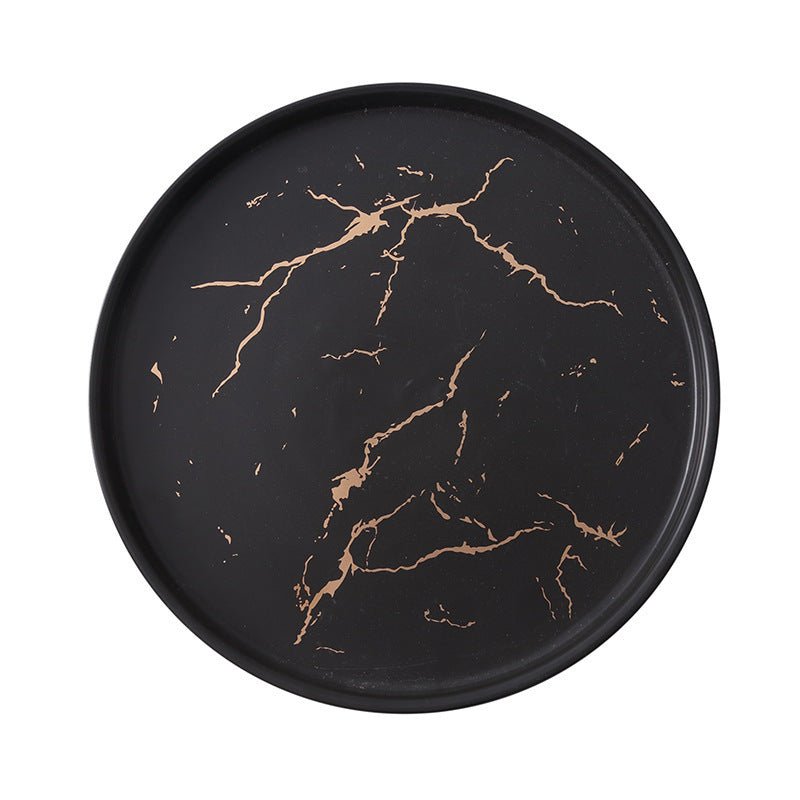 Nordic Style Marble Plate Household Ceramic Dish - Hearth & Lume