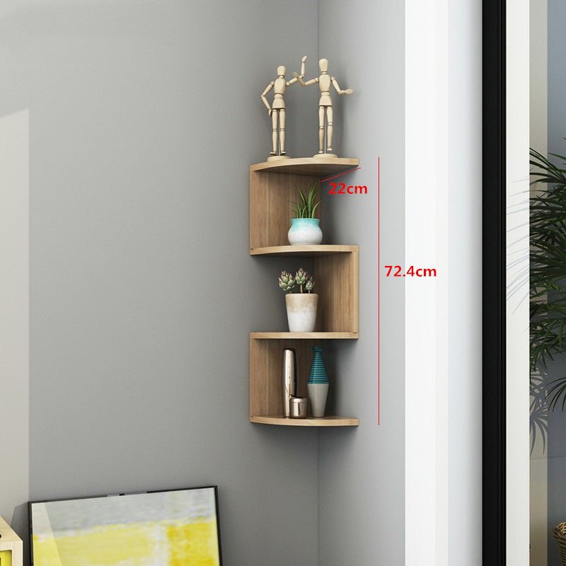 Wall Corner Shelf Corner Bookshelf Shelf Living Room Decoration Shelf Corner Wall Shelf Storage Rack - Hearth & Lume