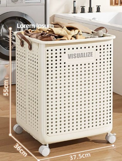Multifunctional Folding Laundry Basket With Wheels - Hearth & Lume