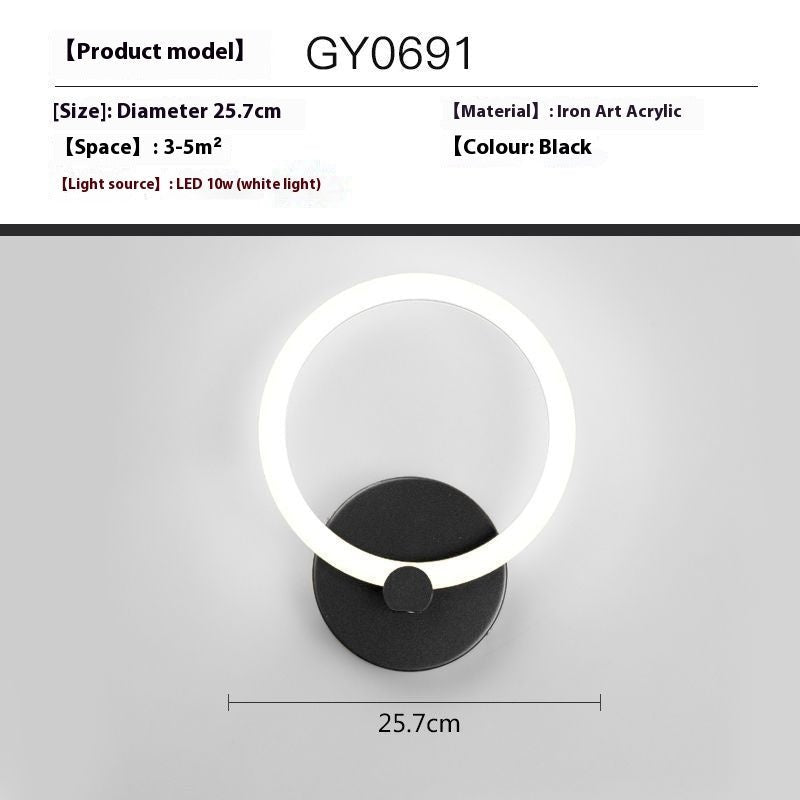 Creative Wall Lamp Simple Modern Bedroom Bedside Lamp - Hearth & Lume