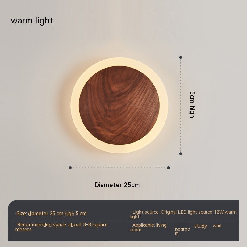 Bedroom Bedside Walnut Wall Lamp Nordic Modern - Hearth & Lume