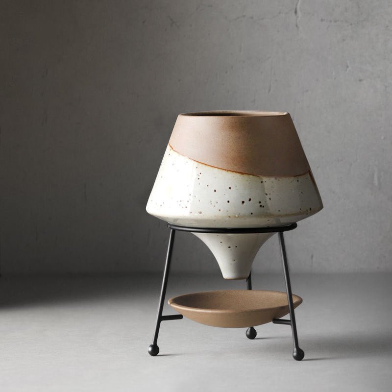 Creative Ceramic Flower Pot Nordic Iron Frame - Hearth & Lume