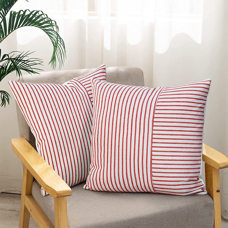 Modern Decorative Striped Canvas Pillow Cover Home Home Sofa Bedroom Cushion - Hearth & Lume