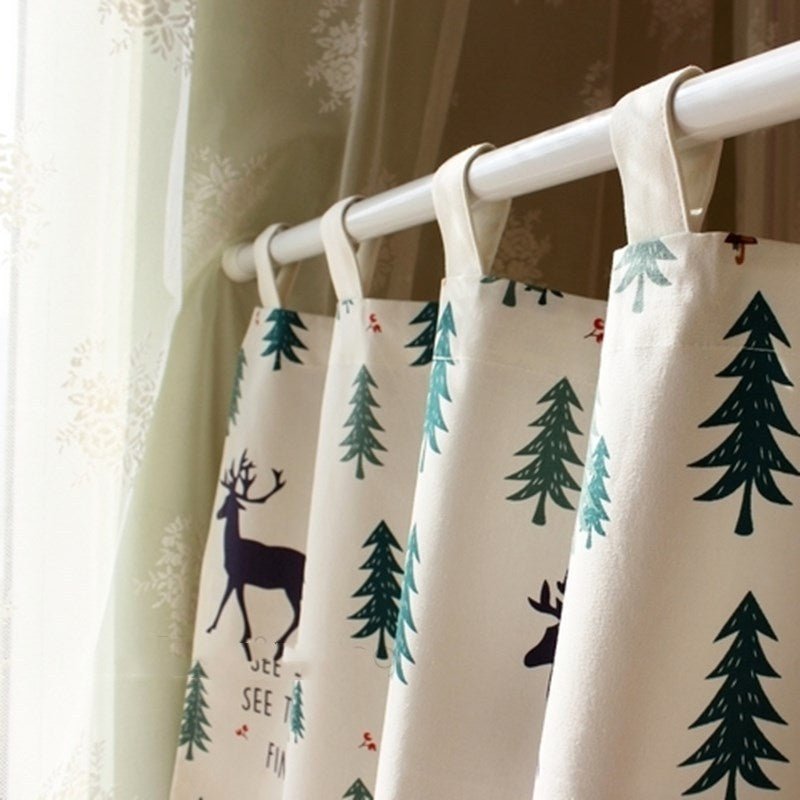 Kitchen fabric short curtains - Hearth & Lume