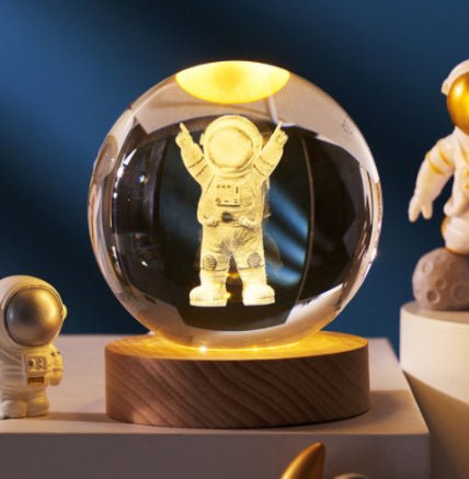 3D Crystal Ball Night Light Solar System Cosmic Theme LED Decoration Light - Hearth & Lume