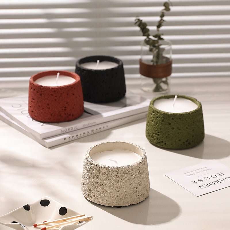 Home Decorative Crafts Candle Holder Cement Aromatherapy Candle Cup - Hearth & Lume