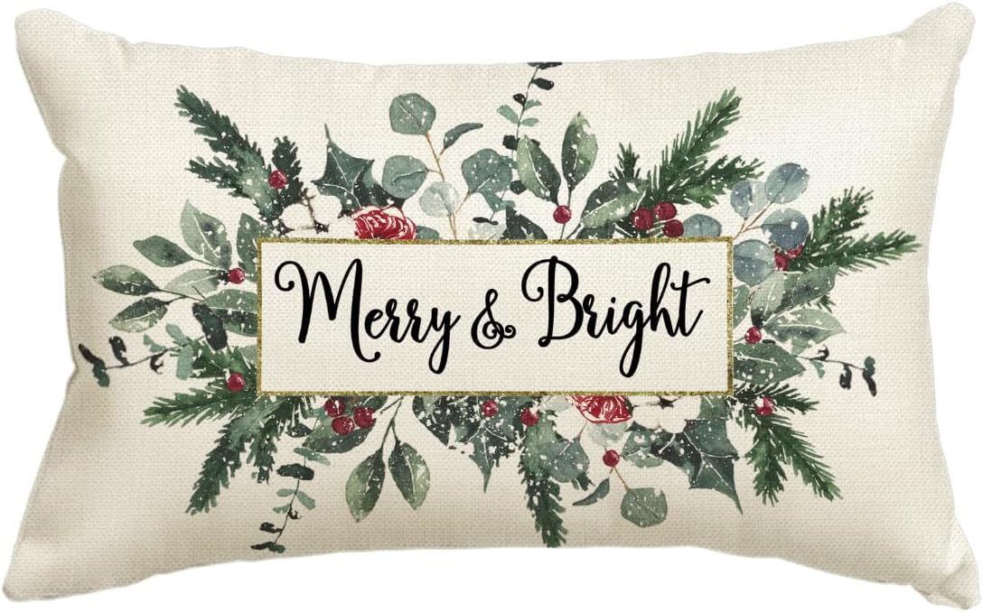 Christmas Simple Linen Pillow Cover Home Sofa Decoration - Hearth & Lume