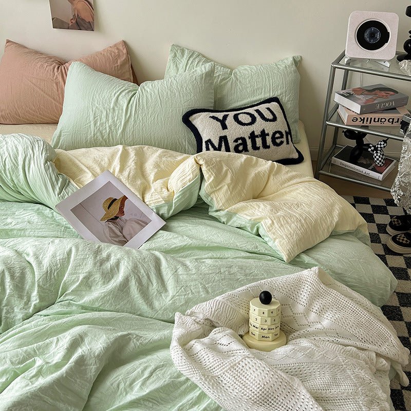 Super Soft Pleated Bed Sheet Quilt Cover - Hearth & Lume