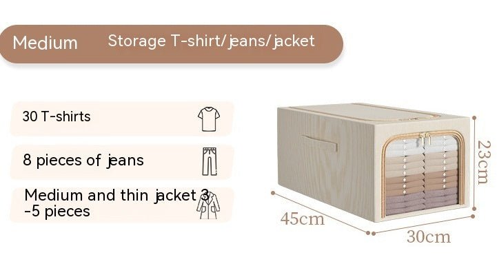 Visual Cotton And Linen Clothes Storage Box - Hearth & Lume