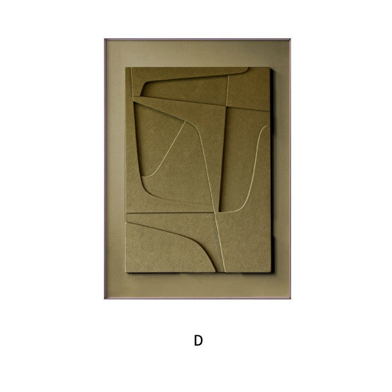 Three - dimensional Abstract Silent Style Geometric Morandi Hanging Painting - Hearth & Lume